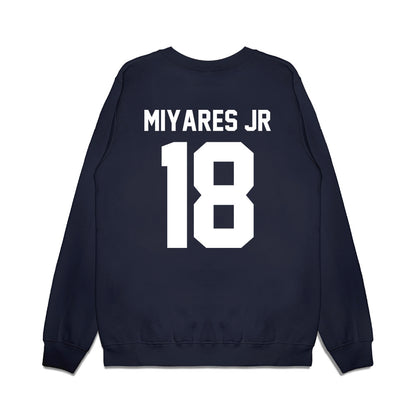 UNC - NCAA Football : Andres Miyares Jr - Vintage Helmet Premium Crewneck Sweatshirt-1