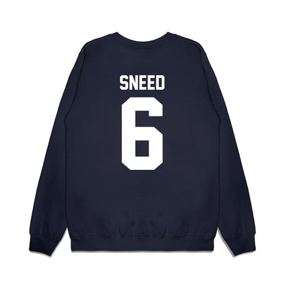 UNC - NCAA Football : Dayton Sneed - Vintage Helmet Premium Crewneck Sweatshirt-1