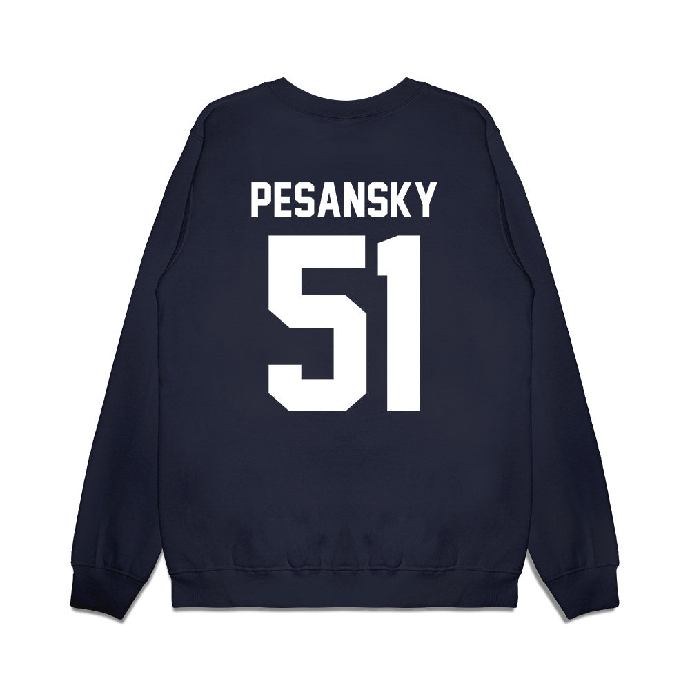 UNC - NCAA Football : Peter Pesansky - Vintage Helmet Premium Crewneck Sweatshirt-1