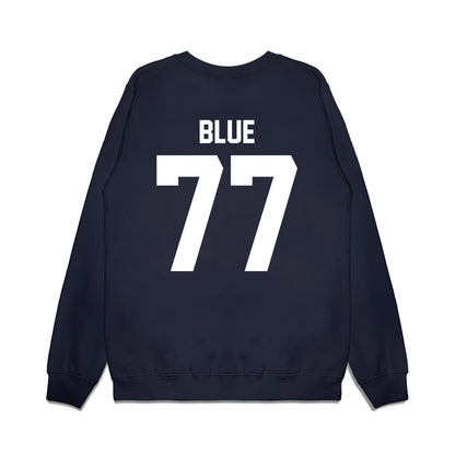 UNC - NCAA Football : Trey Blue - Vintage Helmet Premium Crewneck Sweatshirt-1