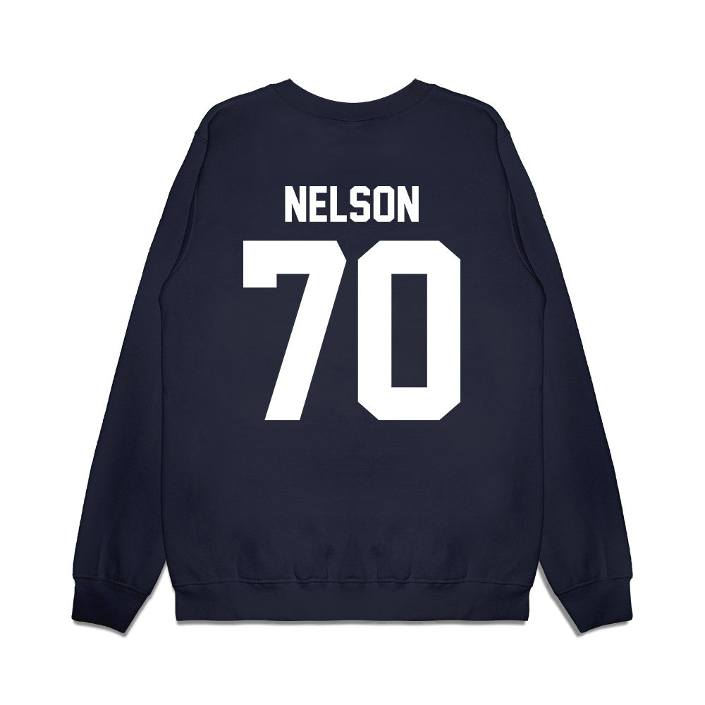 UNC - NCAA Football : Byron Nelson - Vintage Helmet Premium Crewneck Sweatshirt-1