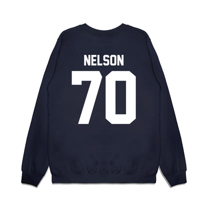 UNC - NCAA Football : Byron Nelson - Vintage Helmet Premium Crewneck Sweatshirt-1