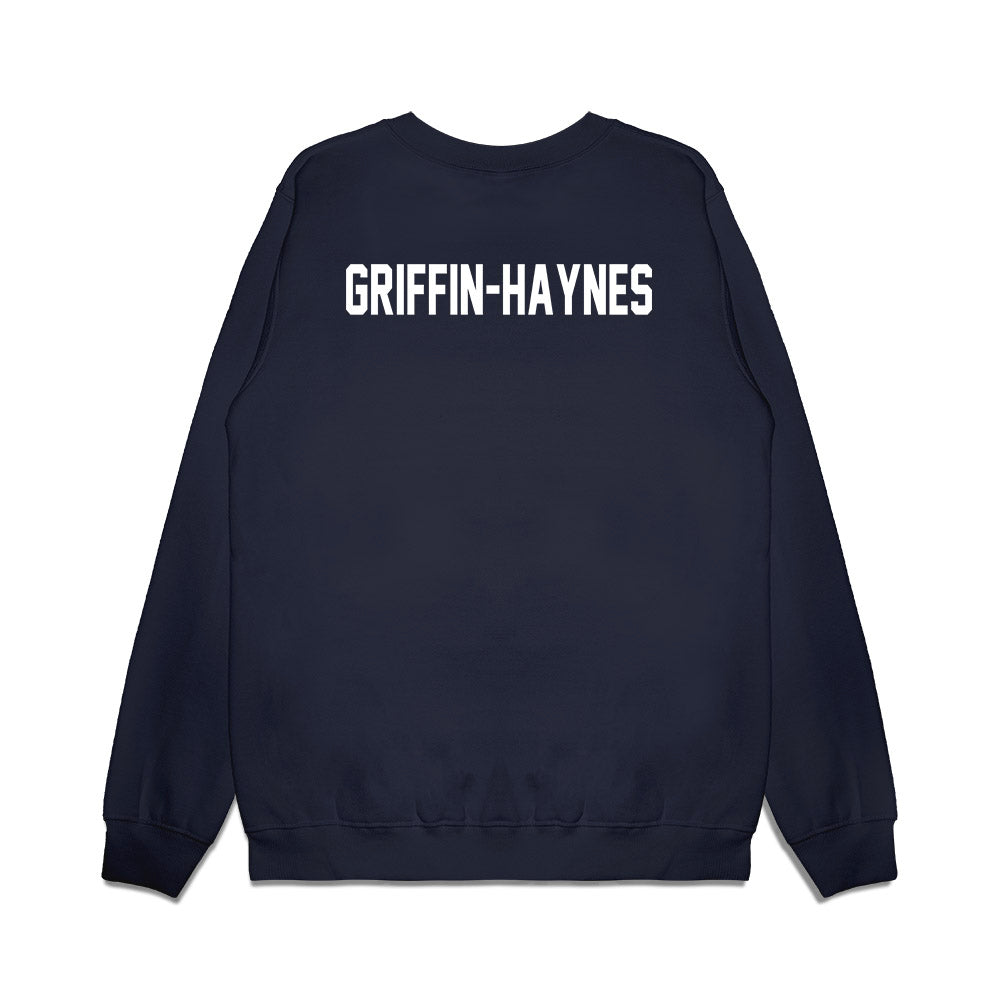 UNC - NCAA Football : Jayden Griffin-Haynes - Vintage Helmet Premium Crewneck Sweatshirt-1
