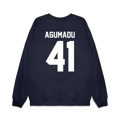 UNC - NCAA Football : Jonathan Agumadu - Vintage Helmet Premium Crewneck Sweatshirt-1