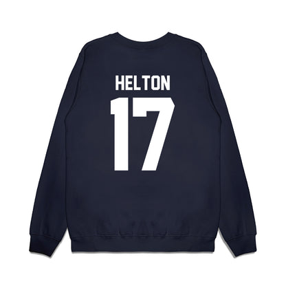 UNC - NCAA Football : Nyqir Helton - Vintage Helmet Premium Crewneck Sweatshirt-1