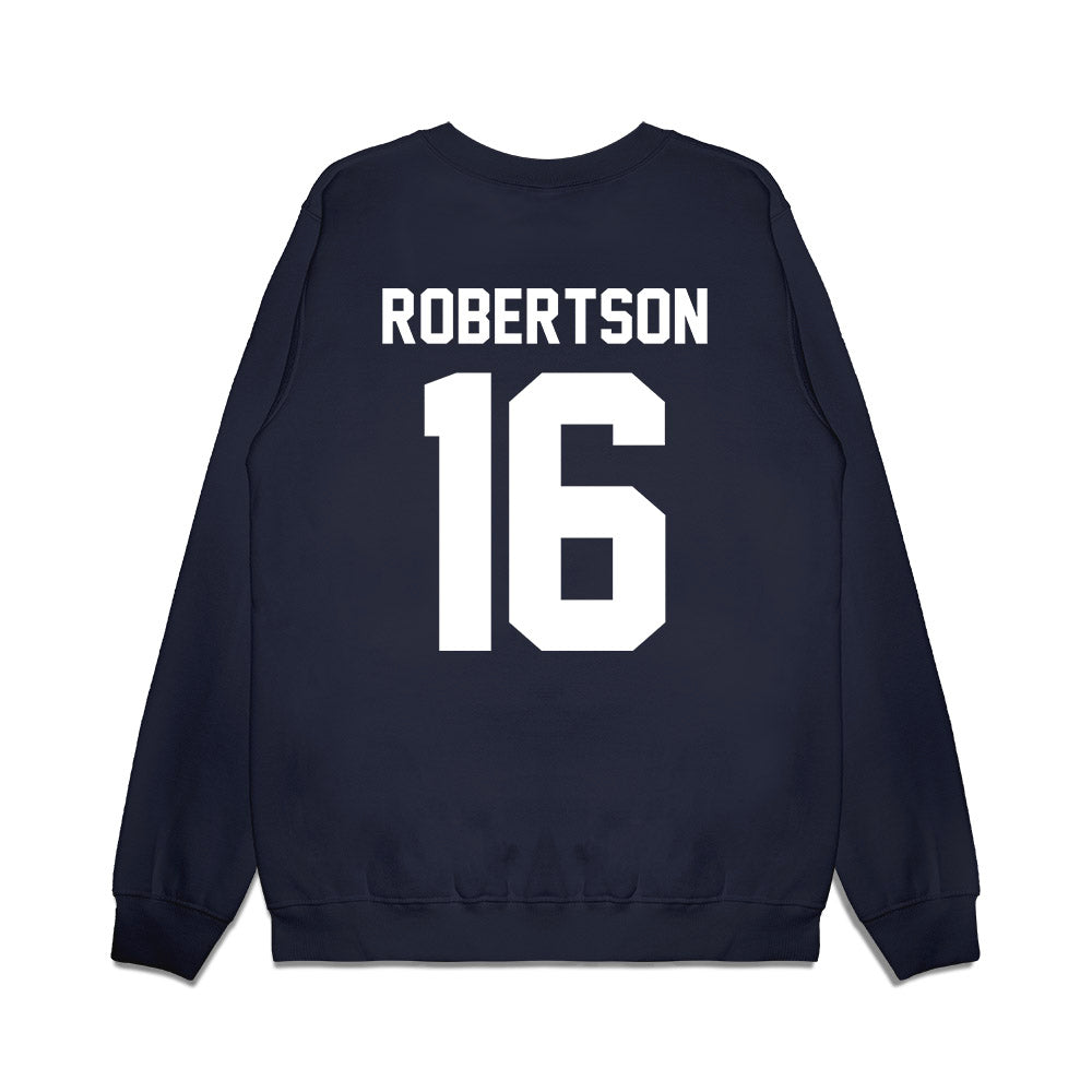 UNC - NCAA Football : Zamaurious Robertson - Vintage Helmet Premium Crewneck Sweatshirt-1