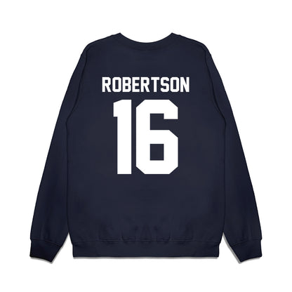 UNC - NCAA Football : Zamaurious Robertson - Vintage Helmet Premium Crewneck Sweatshirt-1