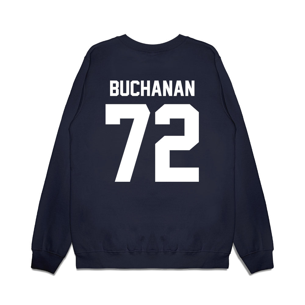 UNC - NCAA Football : Eidan Buchanan - Vintage Helmet Premium Crewneck Sweatshirt-1