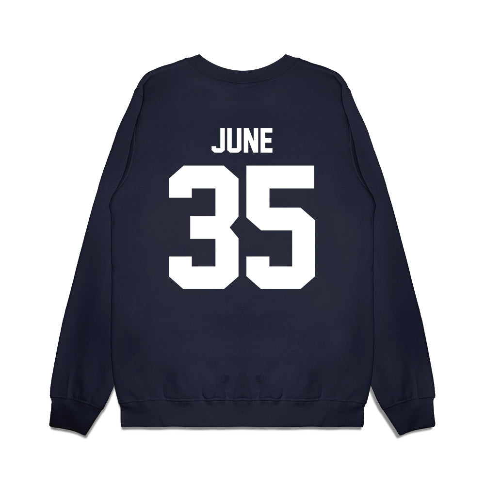 UNC - NCAA Football : Demon June - Vintage Helmet Premium Crewneck Sweatshirt-1
