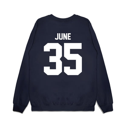 UNC - NCAA Football : Demon June - Vintage Helmet Premium Crewneck Sweatshirt-1