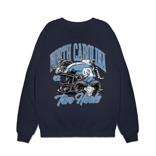 UNC - NCAA Football : Cristian Alvarez - Vintage Helmet Premium Crewneck Sweatshirt-0