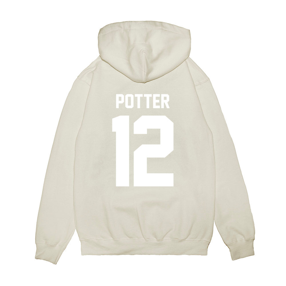 TCU - NCAA Football : David Potter - Vintage Helmet Premium Hooded Sweatshirt-1
