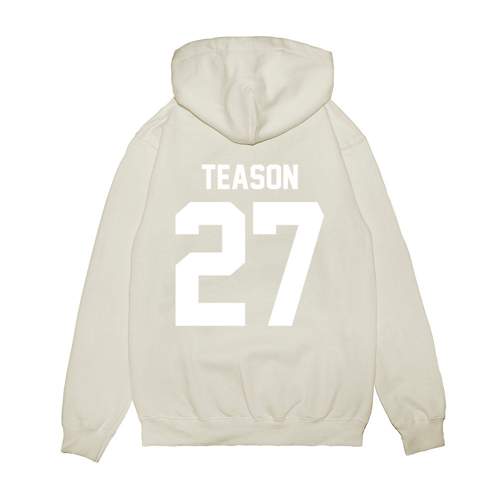 TCU - NCAA Football : Michael Teason - Vintage Helmet Premium Hooded Sweatshirt-1