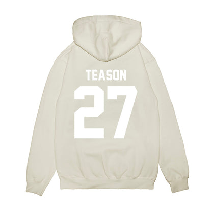 TCU - NCAA Football : Michael Teason - Vintage Helmet Premium Hooded Sweatshirt-1
