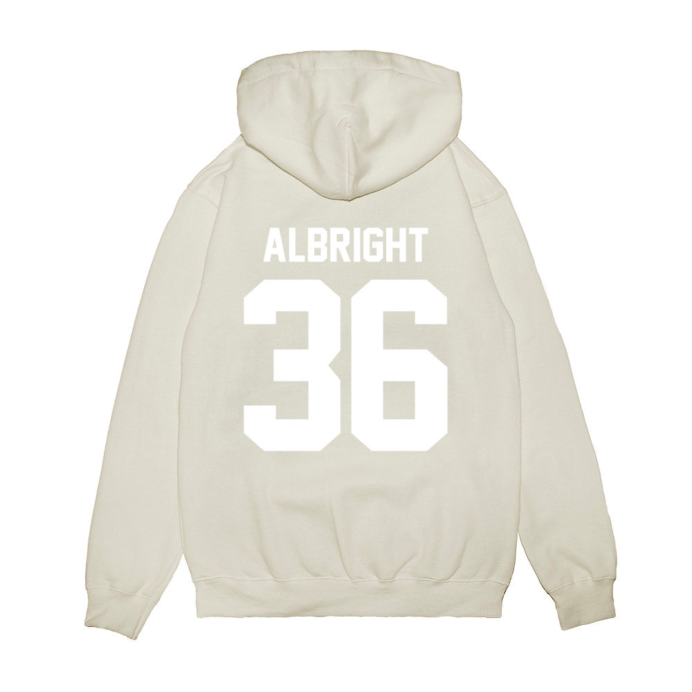 TCU - NCAA Football : Joseph Albright - Vintage Helmet Premium Hooded Sweatshirt-1