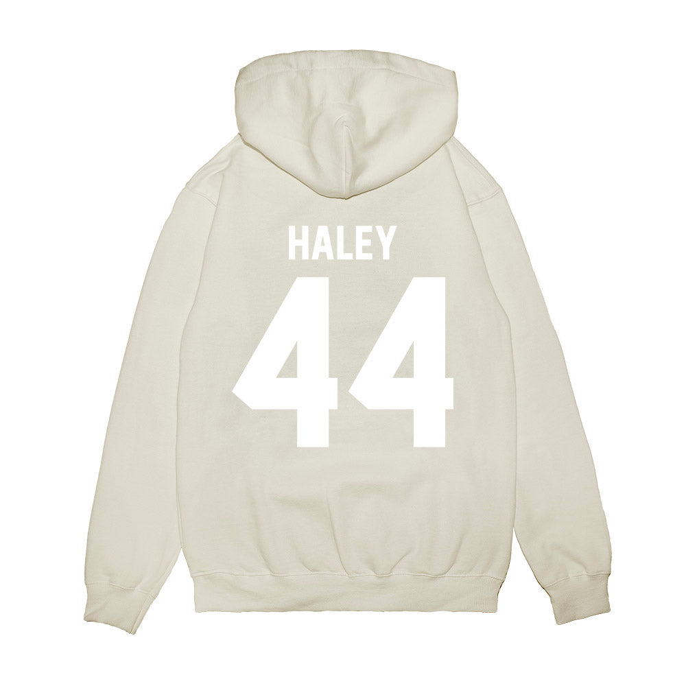 TCU - NCAA Football : Sam Haley - Vintage Helmet Premium Hooded Sweatshirt-1