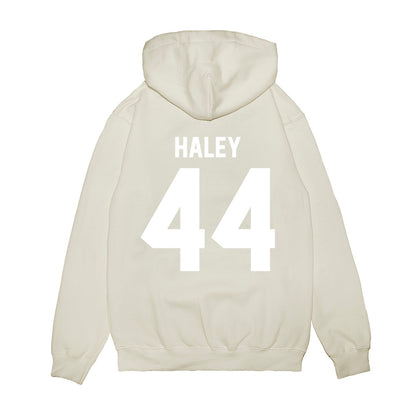 TCU - NCAA Football : Sam Haley - Vintage Helmet Premium Hooded Sweatshirt-1