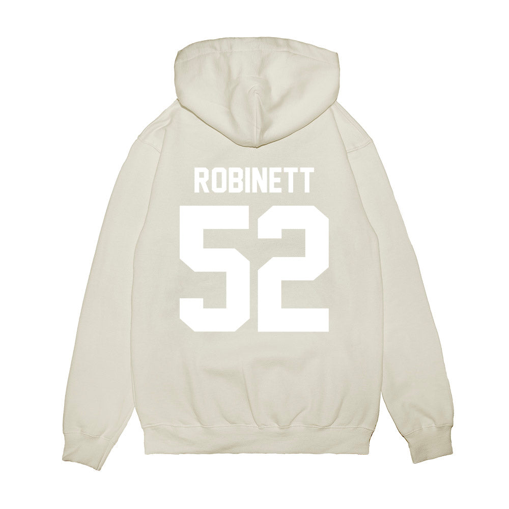 TCU - NCAA Football : Blake Robinett - Vintage Helmet Premium Hooded Sweatshirt-1