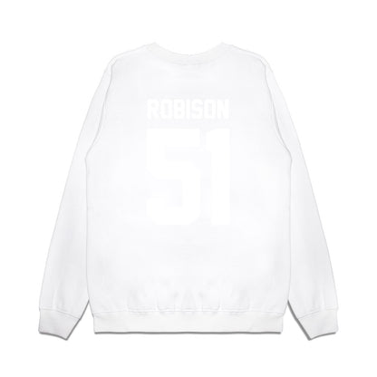 TCU - NCAA Football : Devan Robison - Vintage Helmet Premium Crewneck Sweatshirt-1