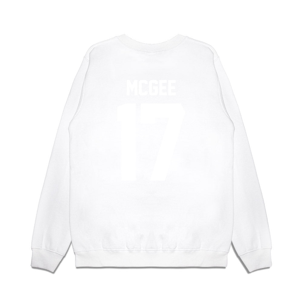 TCU - NCAA Football : DeVondre McGee - Vintage Helmet Premium Crewneck Sweatshirt-1