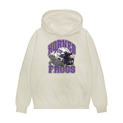 TCU - NCAA Football : Amante Martin - Vintage Helmet Premium Hooded Sweatshirt-0