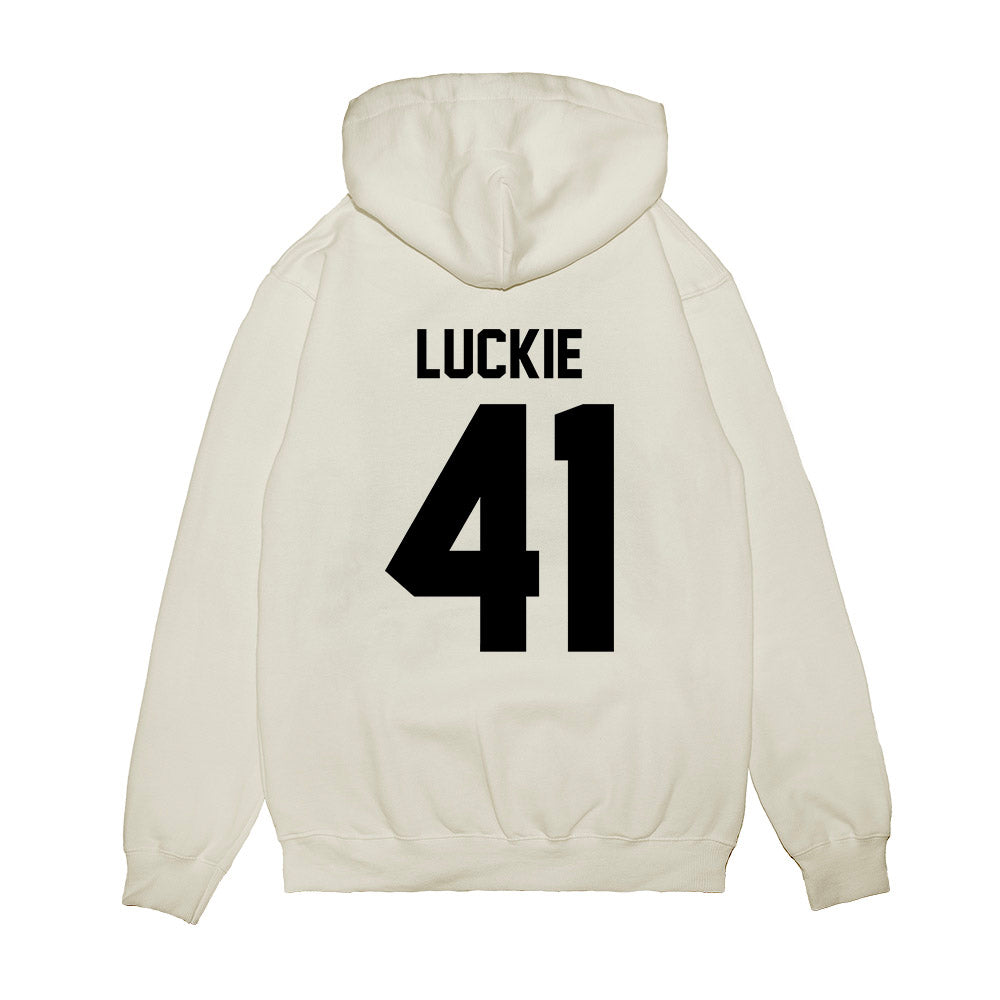 Georgia - NCAA Football : Carter Luckie - Vintage Helmet Premium Hooded Sweatshirt-1