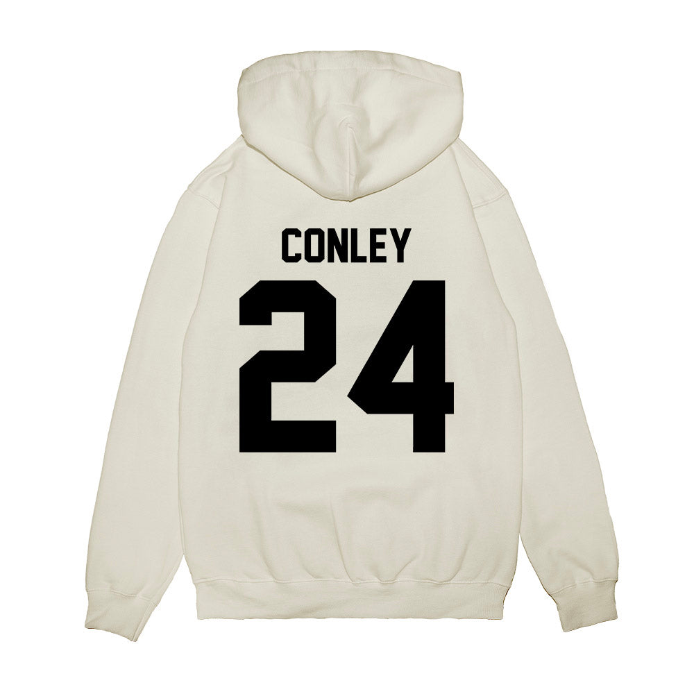 Georgia - NCAA Football : Braylon Conley - Vintage Helmet Premium Hooded Sweatshirt-1