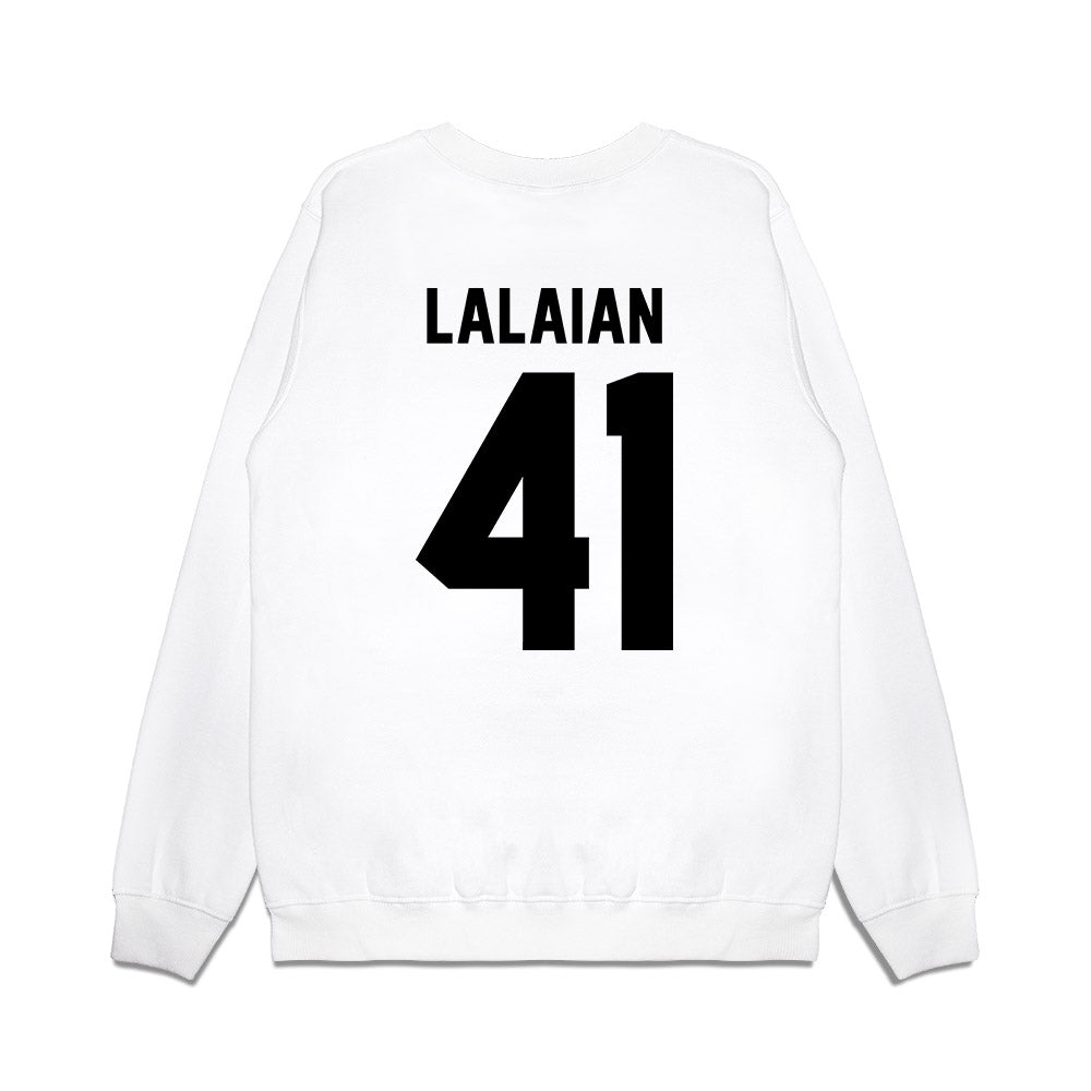 Georgia - NCAA Football : David Lalaian - Vintage Helmet Premium Crewneck Sweatshirt-1