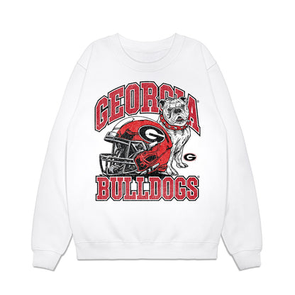 Georgia - NCAA Football : Thomas Blackshear - Vintage Helmet Premium Crewneck Sweatshirt-0
