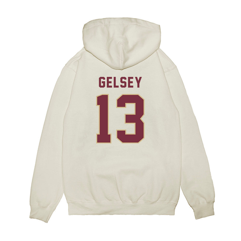FSU - NCAA Football : Taeshaun Gelsey - Vintage Helmet Premium Hooded Sweatshirt-1