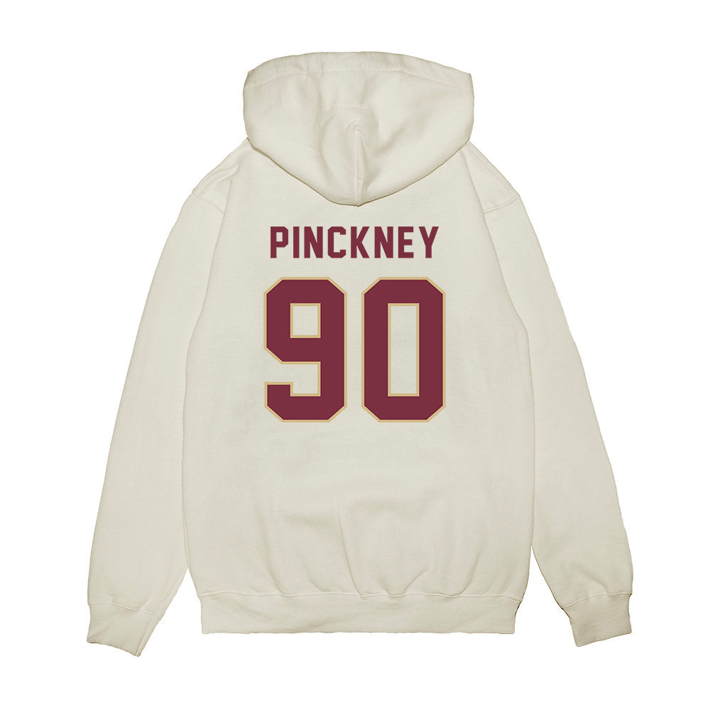 FSU - NCAA Football : Jaemin Pinckney - Vintage Helmet Premium Hooded Sweatshirt-1