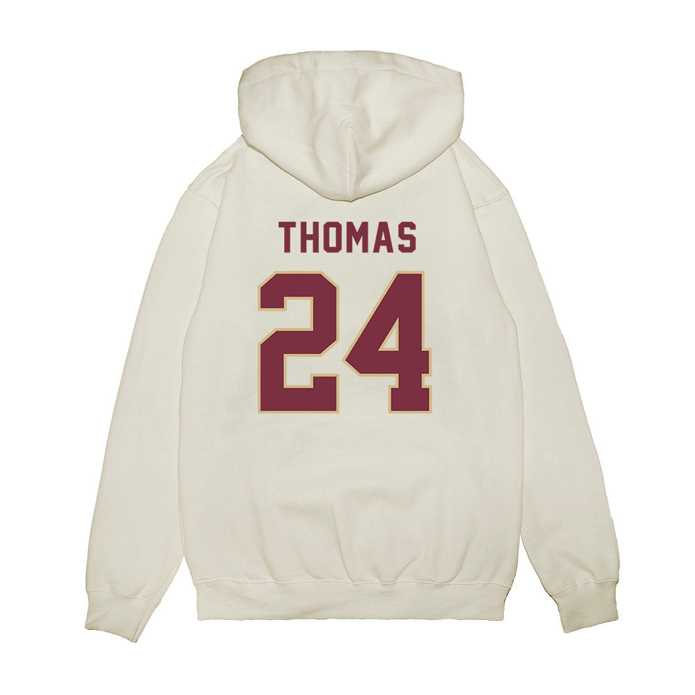 FSU - NCAA Football : Amari Thomas - Vintage Helmet Premium Hooded Sweatshirt-1