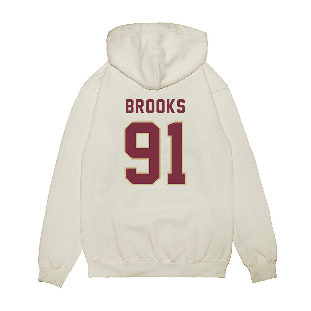 FSU - NCAA Football : Cam Brooks - Vintage Helmet Premium Hooded Sweatshirt-1
