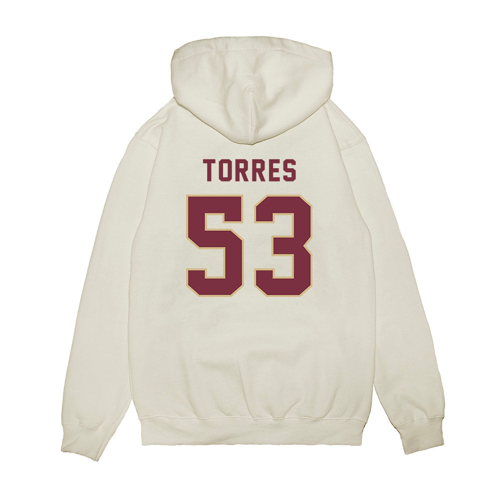 FSU - NCAA Football : Brandon Torres - Vintage Helmet Premium Hooded Sweatshirt-1
