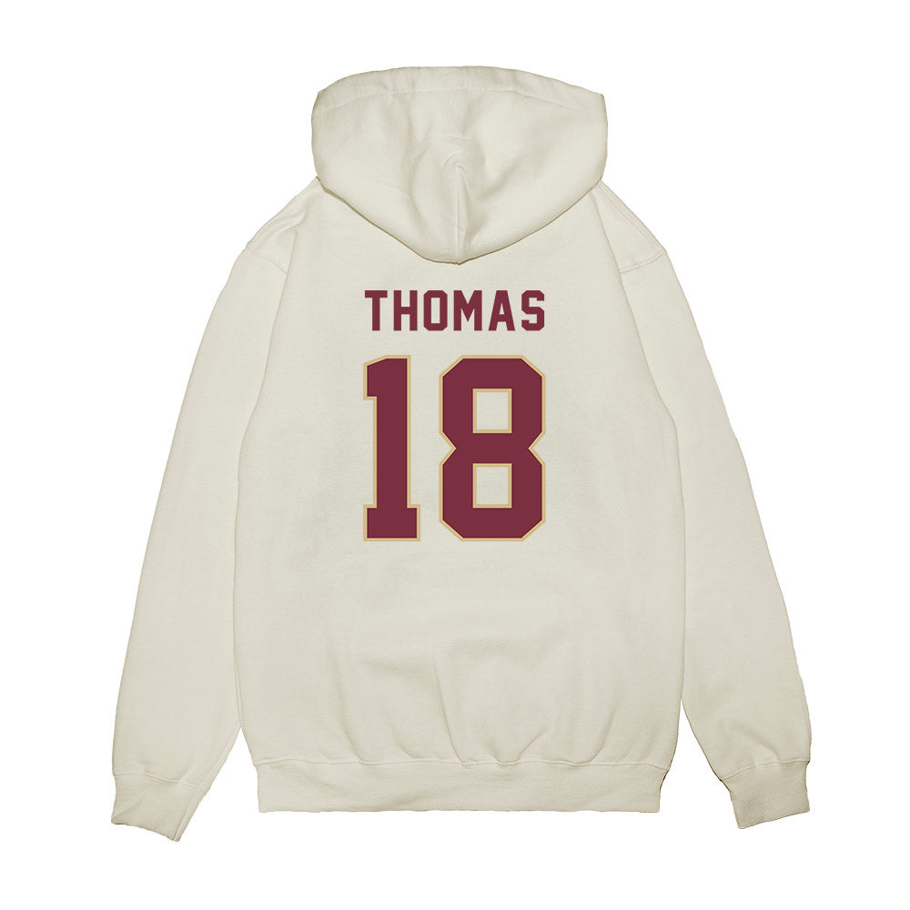 FSU - NCAA Football : Landen Thomas - Vintage Helmet Premium Hooded Sweatshirt-1