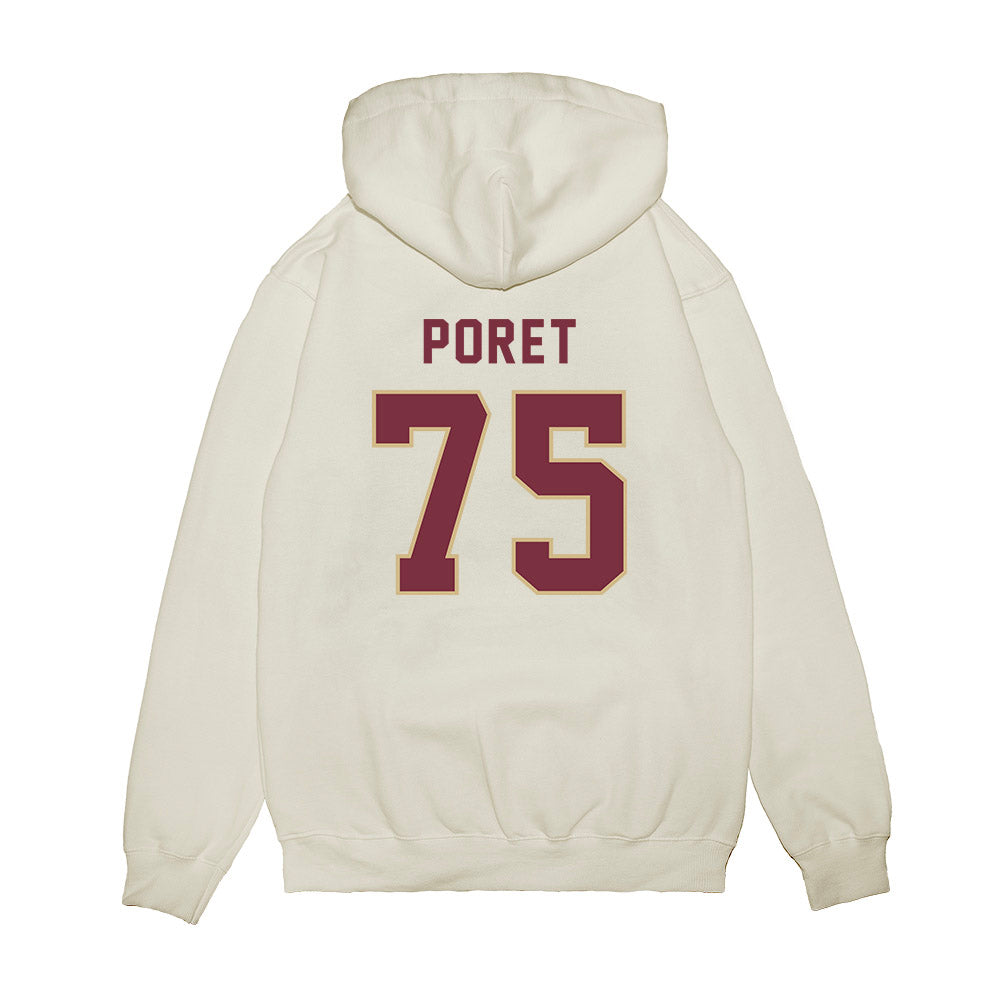FSU - NCAA Football : Sean Poret - Vintage Helmet Premium Hooded Sweatshirt-1