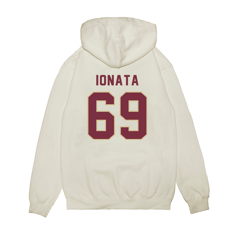 FSU - NCAA Football : Mike Ionata - Vintage Helmet Premium Hooded Sweatshirt-1