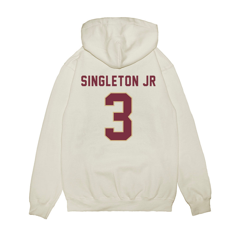 FSU - NCAA Football : Samuel Singleton Jr - Vintage Helmet Premium Hooded Sweatshirt-1