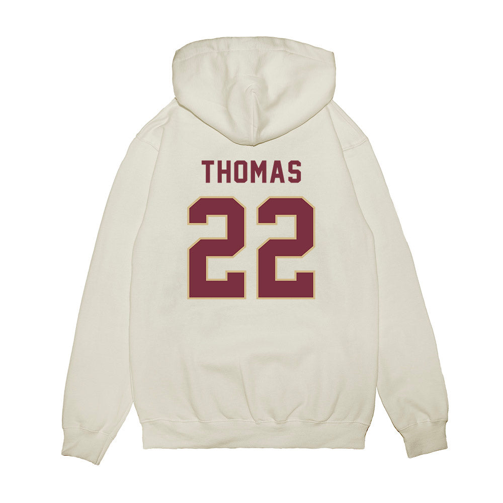 FSU - NCAA Football : Zae Thomas - Vintage Helmet Premium Hooded Sweatshirt-1