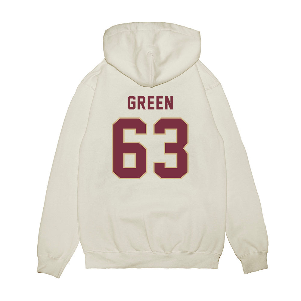 FSU - NCAA Football : Jakobe Green - Vintage Helmet Premium Hooded Sweatshirt-1