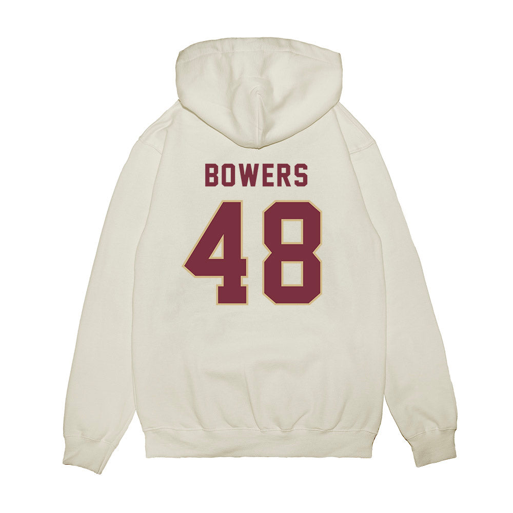FSU - NCAA Football : Caleb Bowers - Vintage Helmet Premium Hooded Sweatshirt-1