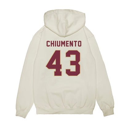 FSU - NCAA Football : Mac Chiumento - Vintage Helmet Premium Hooded Sweatshirt-1