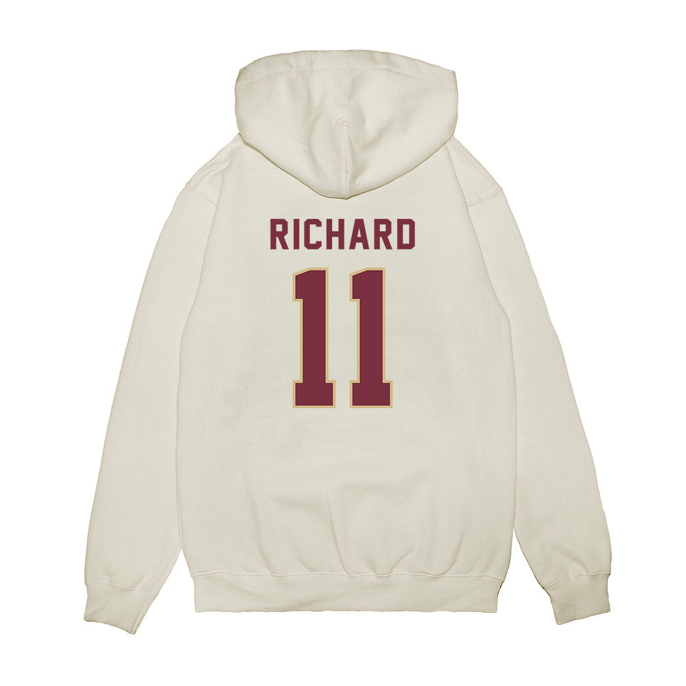 FSU - NCAA Football : Cj Richard - Vintage Helmet Premium Hooded Sweatshirt-1