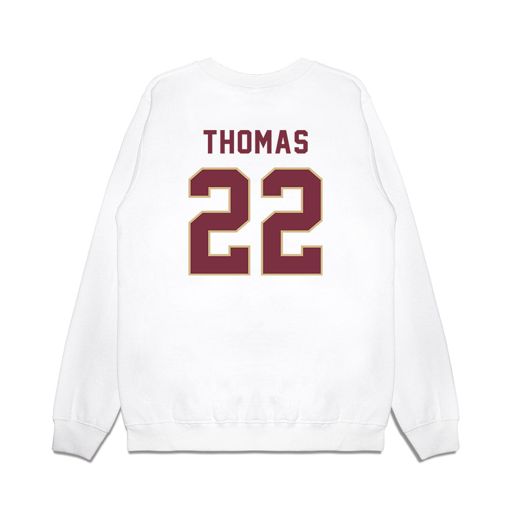 FSU - NCAA Football : Zae Thomas - Vintage Helmet Premium Crewneck Sweatshirt-1