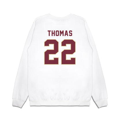 FSU - NCAA Football : Zae Thomas - Vintage Helmet Premium Crewneck Sweatshirt-1