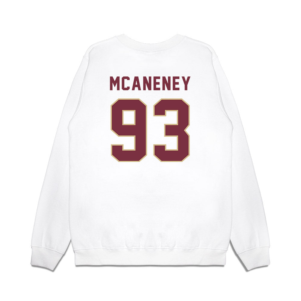 FSU - NCAA Football : Conor McAneney - Vintage Helmet Premium Crewneck Sweatshirt-1