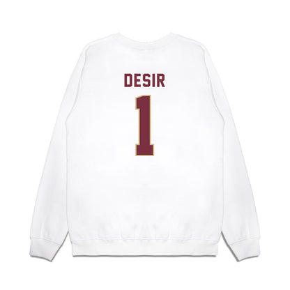 FSU - NCAA Football : Darryll Desir - Vintage Helmet Premium Crewneck Sweatshirt-1