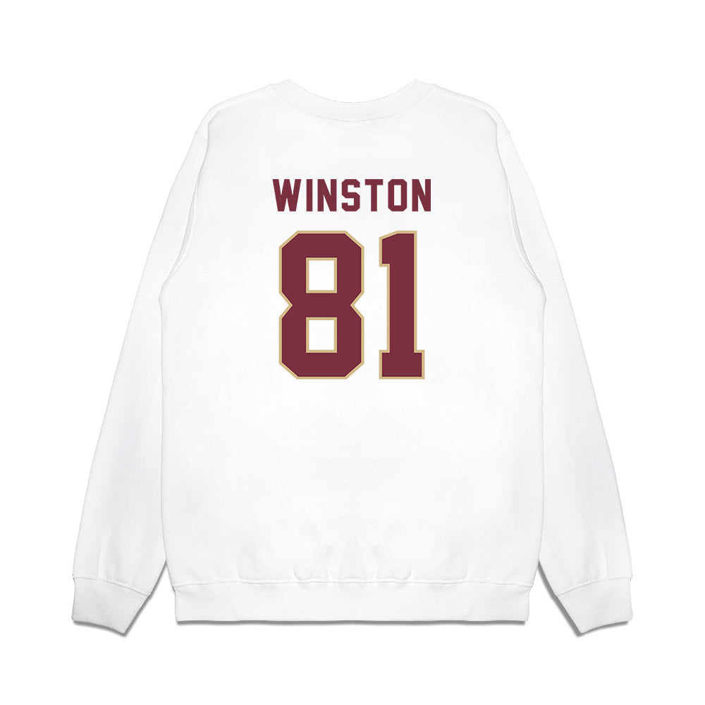 FSU - NCAA Football : Jonah Winston - Vintage Helmet Premium Crewneck Sweatshirt-1
