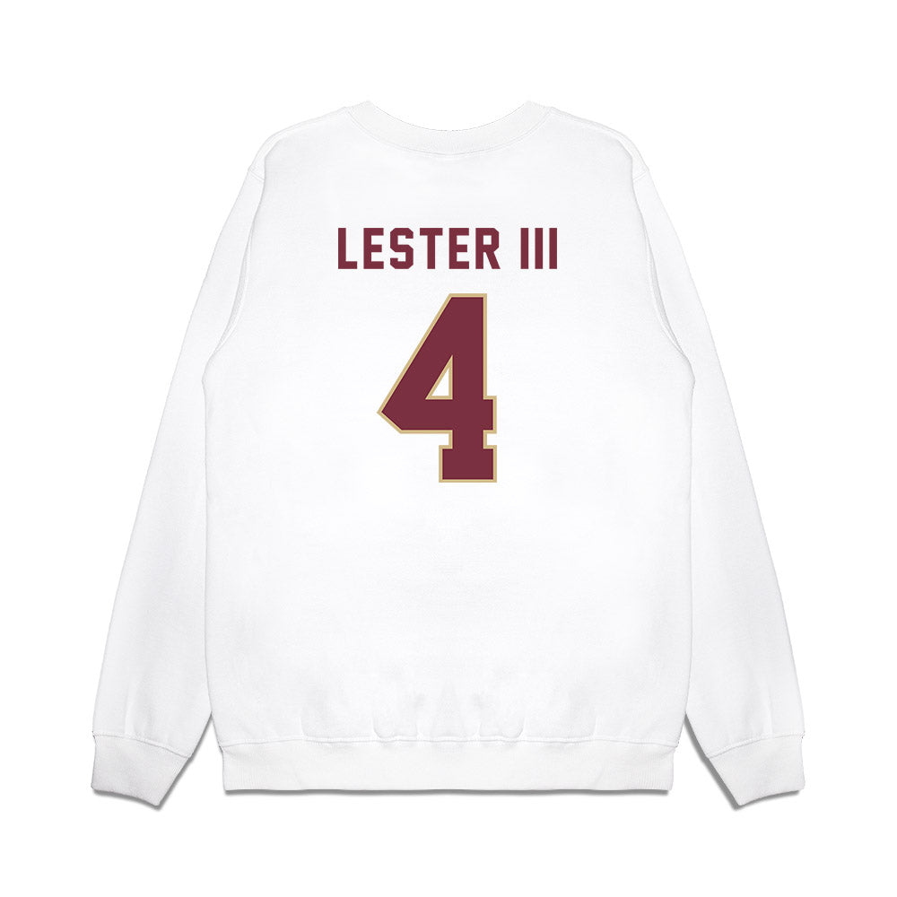 FSU - NCAA Football : Charles Lester III - Vintage Helmet Premium Crewneck Sweatshirt-1
