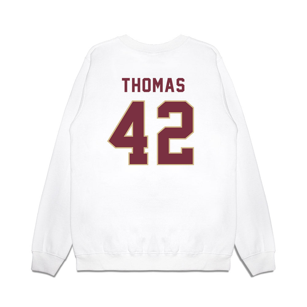 FSU - NCAA Football : Chris Thomas - Vintage Helmet Premium Crewneck Sweatshirt-1